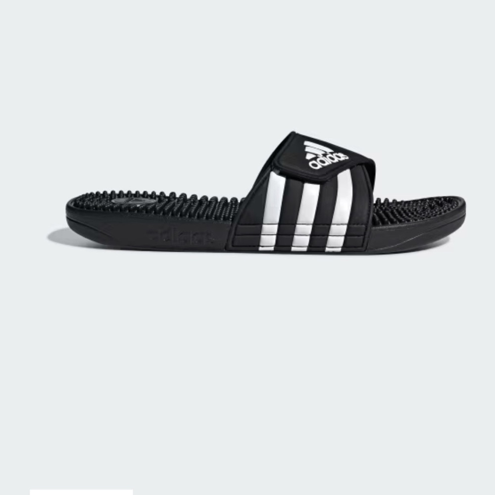 Adidas youth Black and White Swim Slides